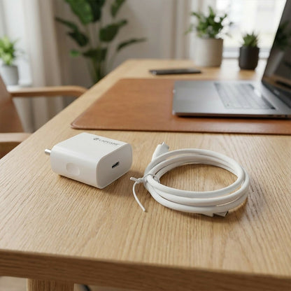 Lapcare 30W USB Type C Fast Charging Adapter with Type C to Type C Cable