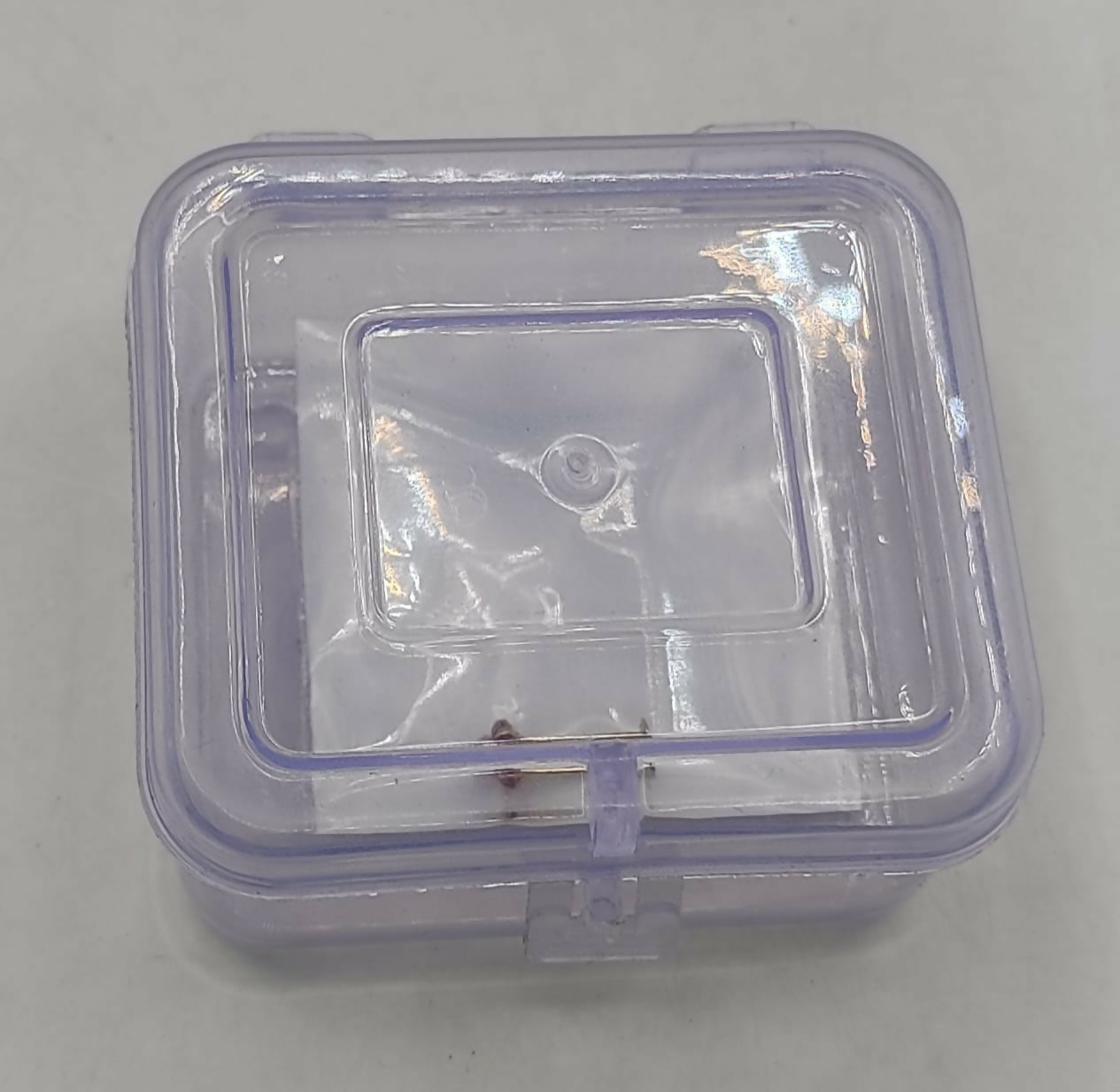 Packaging display showing three silver-plated red ruby CZ nosepin studs