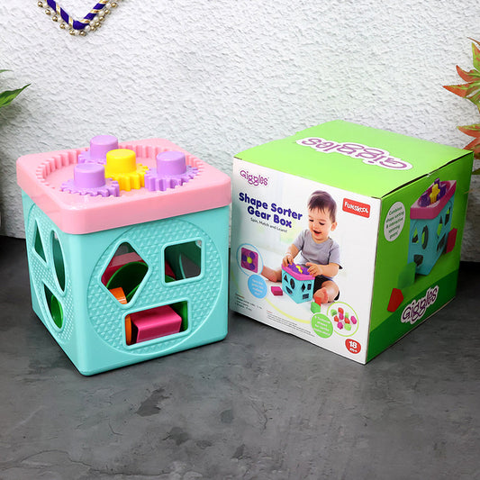Funskool Giggles Shape Sorter Gear Box – Educational Activity Toy for Toddlers with Shapes and Gears