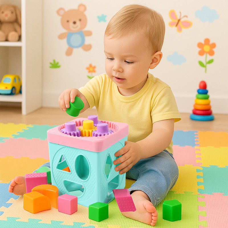 Funskool Giggles Shape Sorter Gear Box – Educational Activity Toy for Toddlers with Shapes and Gears