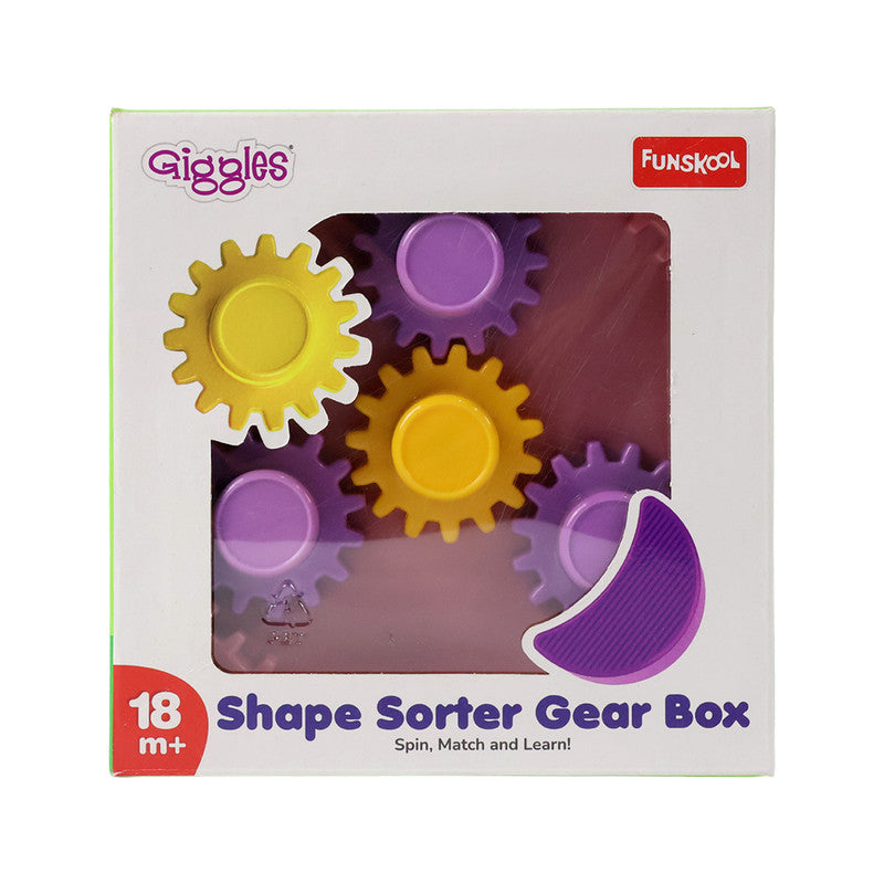 Funskool Giggles Shape Sorter Gear Box – Educational Activity Toy for Toddlers with Shapes and Gears