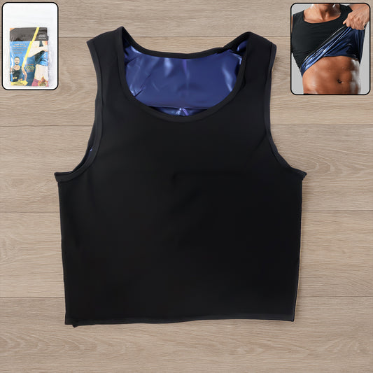 Men’s Slim Fit Sweat Shaper Tank Top (S/M, 1 Pc)