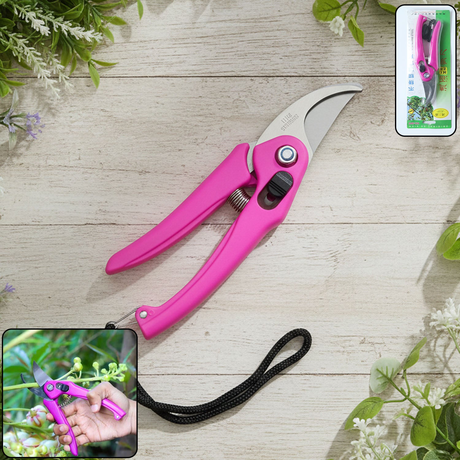 Garden Scissors & Pruner | Stainless Steel Gardening Shears with Soft Grip Handle, Sharp Cutting Blades for Pruning Plants, Flowers, Herbs, Stems & Small Branches, Gardening Tool for Home & Garden - Image 1
