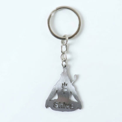 trishul design metal keychain