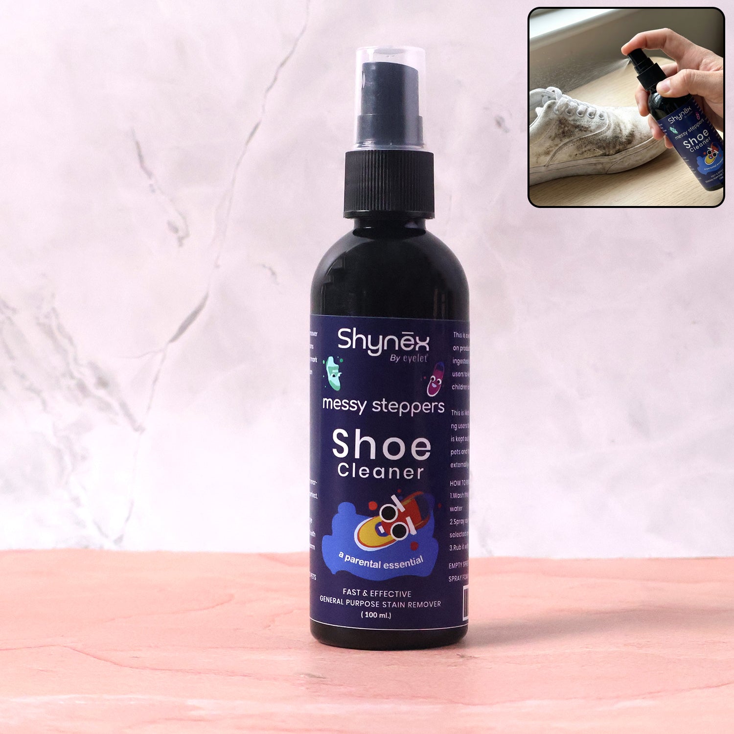Messy Steppers Shoe Cleaner Spray - (100Ml / 1 Pc)