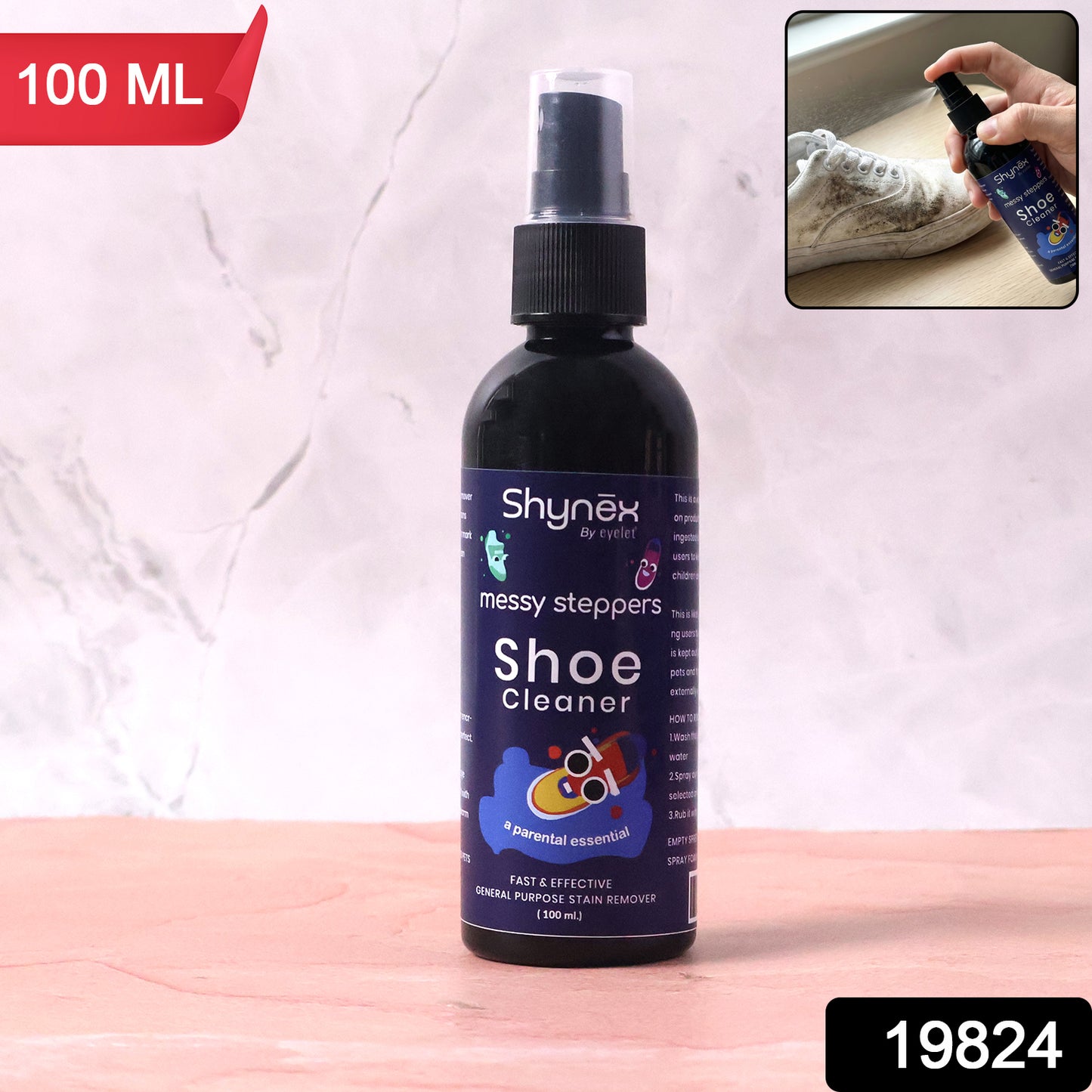 Messy Steppers Shoe Cleaner Spray - (100Ml / 1 Pc)