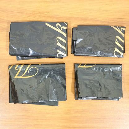 black thank you printed carry bags mix size (4 Pc Set)