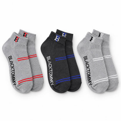 Soft Stretchable Knitted Ankle Socks for Everyday Casual Wear (3 Pair)