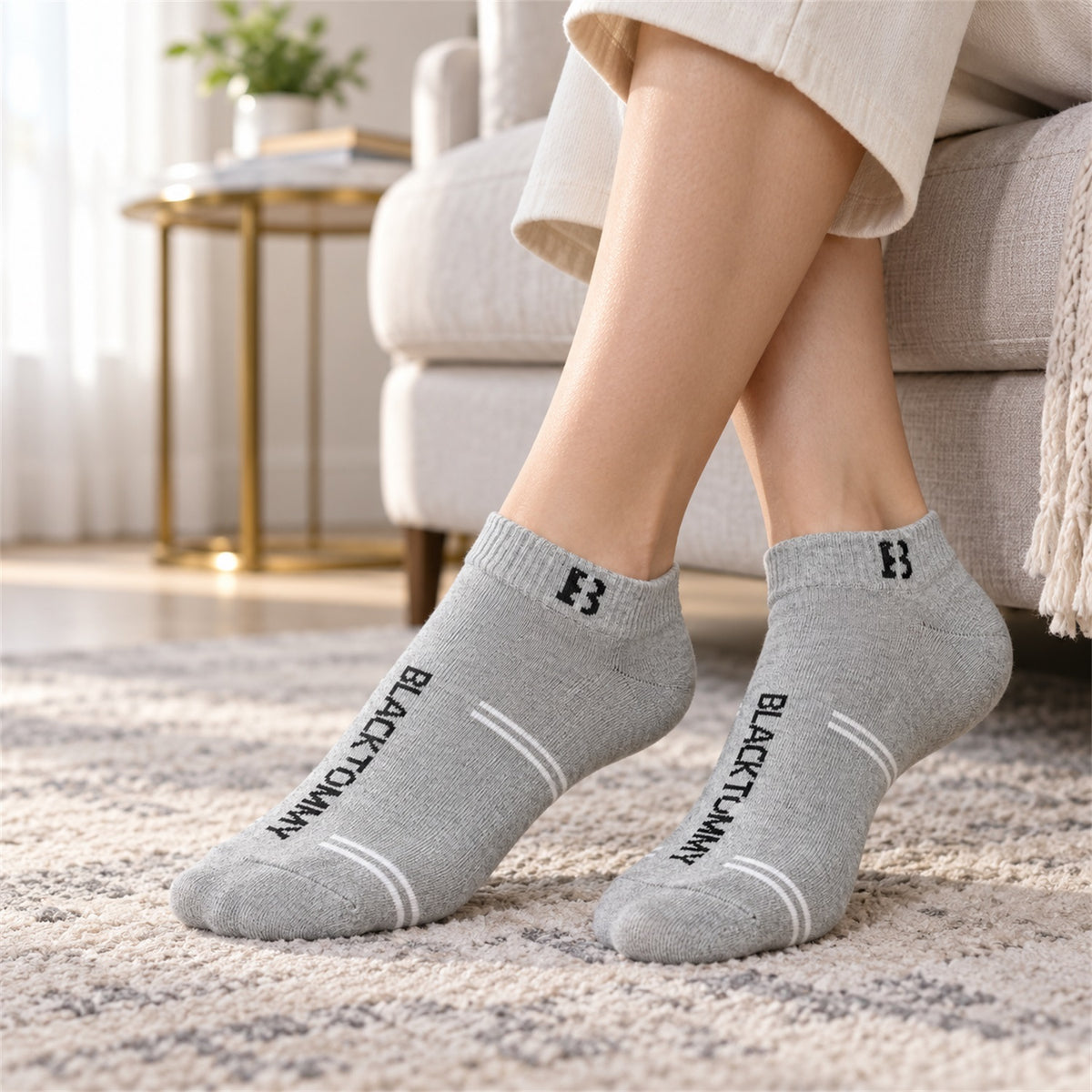 Soft Stretchable Knitted Ankle Socks for Everyday Casual Wear (3 Pair)