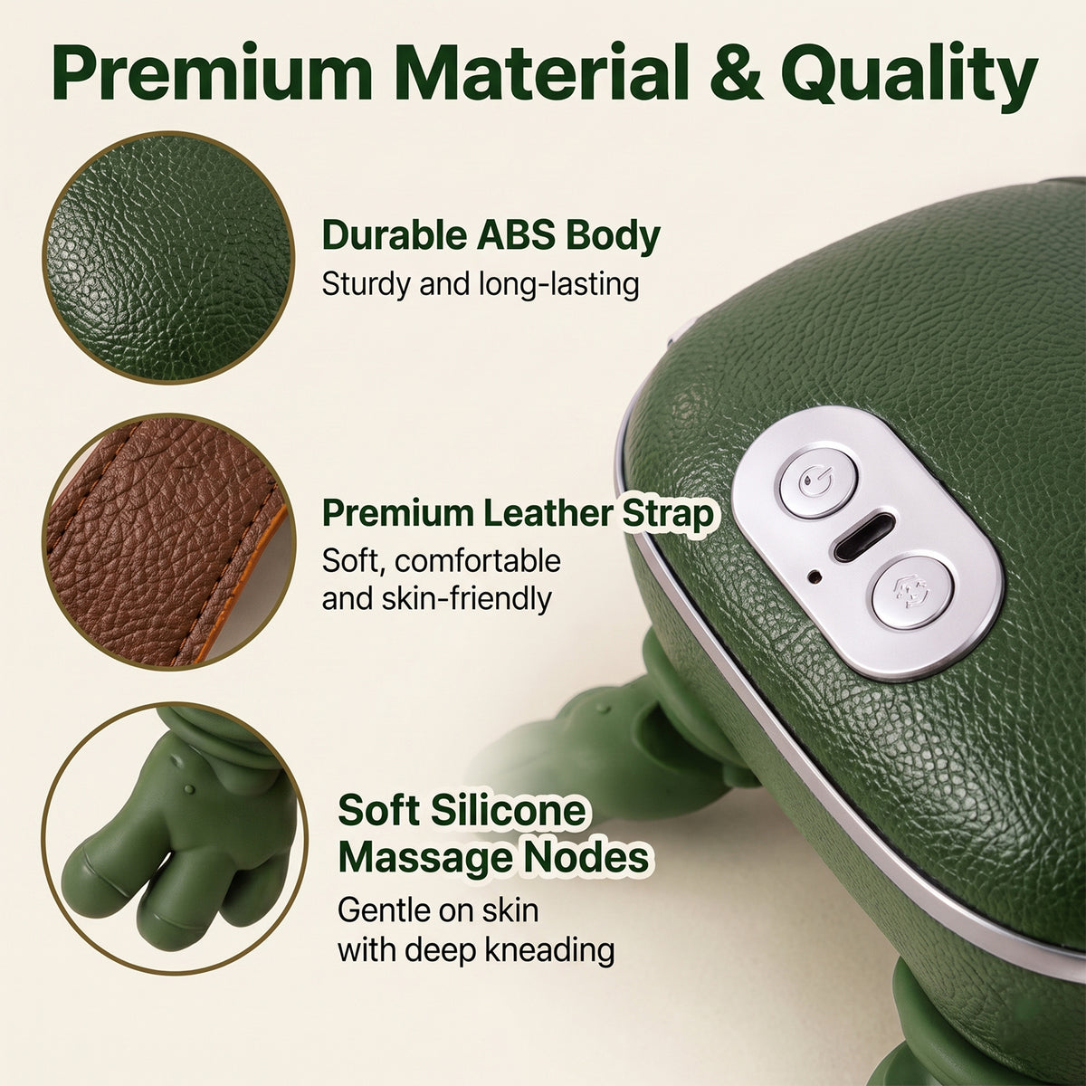 Display of long rechargeable kneading neck.