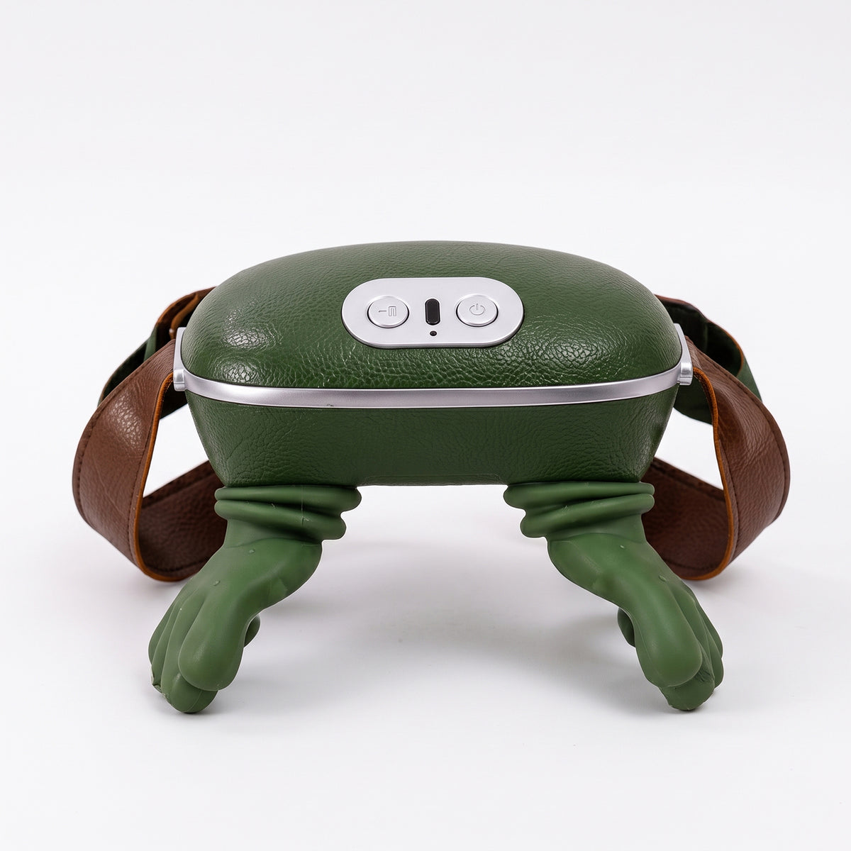 Detailed view of long rechargeable kneading neck.