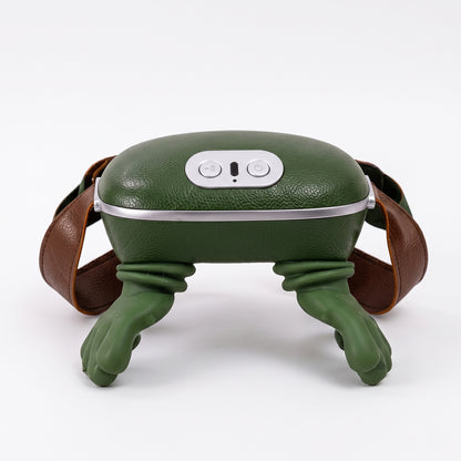 Detailed view of long rechargeable kneading neck.