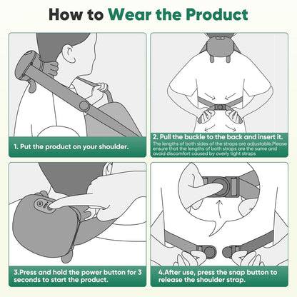 Details of long rechargeable kneading neck.