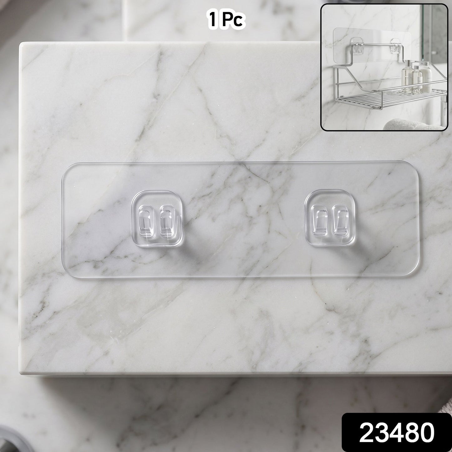 Self adhesive hook clip