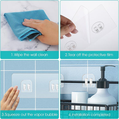 Towel organizer adhesive hook