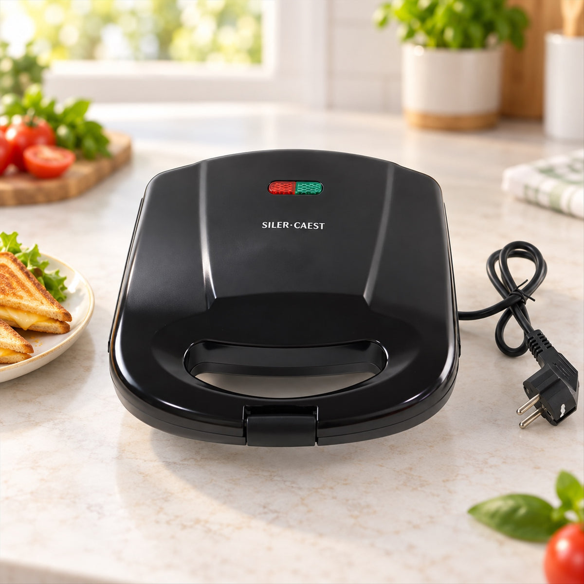 Electric Sandwich Toaster for Kitchen, Non-Stick Grill Sandwich Maker (1 Pc)