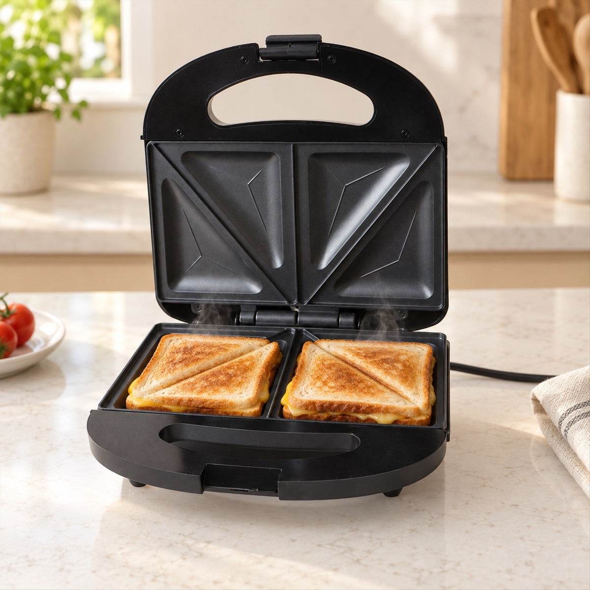Electric Sandwich Toaster for Kitchen, Non-Stick Grill Sandwich Maker (1 Pc)