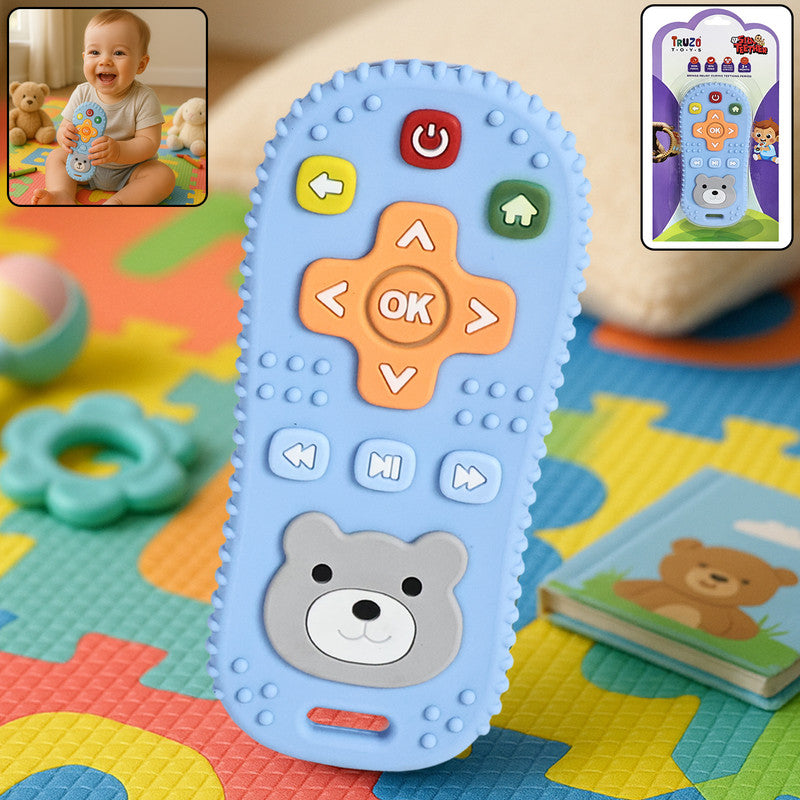 Baby Silicone Remote Control Teether – Soft, Safe & Colorful Teething Aid