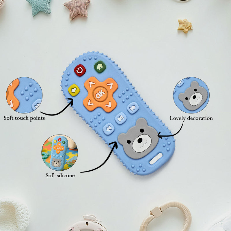 Baby Silicone Remote Control Teether – Soft, Safe & Colorful Teething Aid