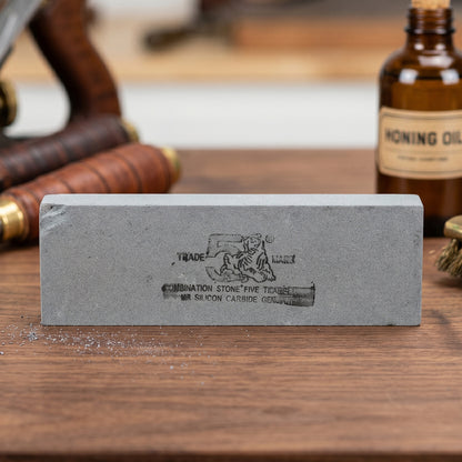 Coarse and fine grit whetstone for knives, scissors and chisels