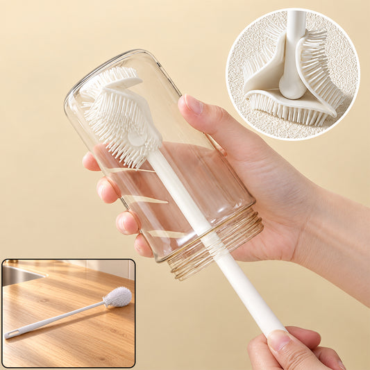 Silicone Cup and Bottle Cleaning Brush with Flexible Bristles for Kitchen (1 Pc)