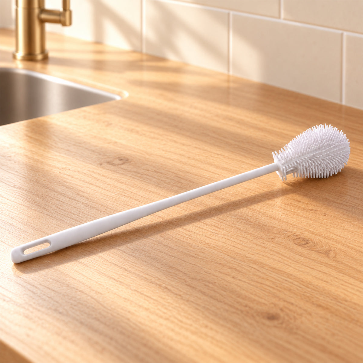 Silicone Cup and Bottle Cleaning Brush with Flexible Bristles for Kitchen (1 Pc)