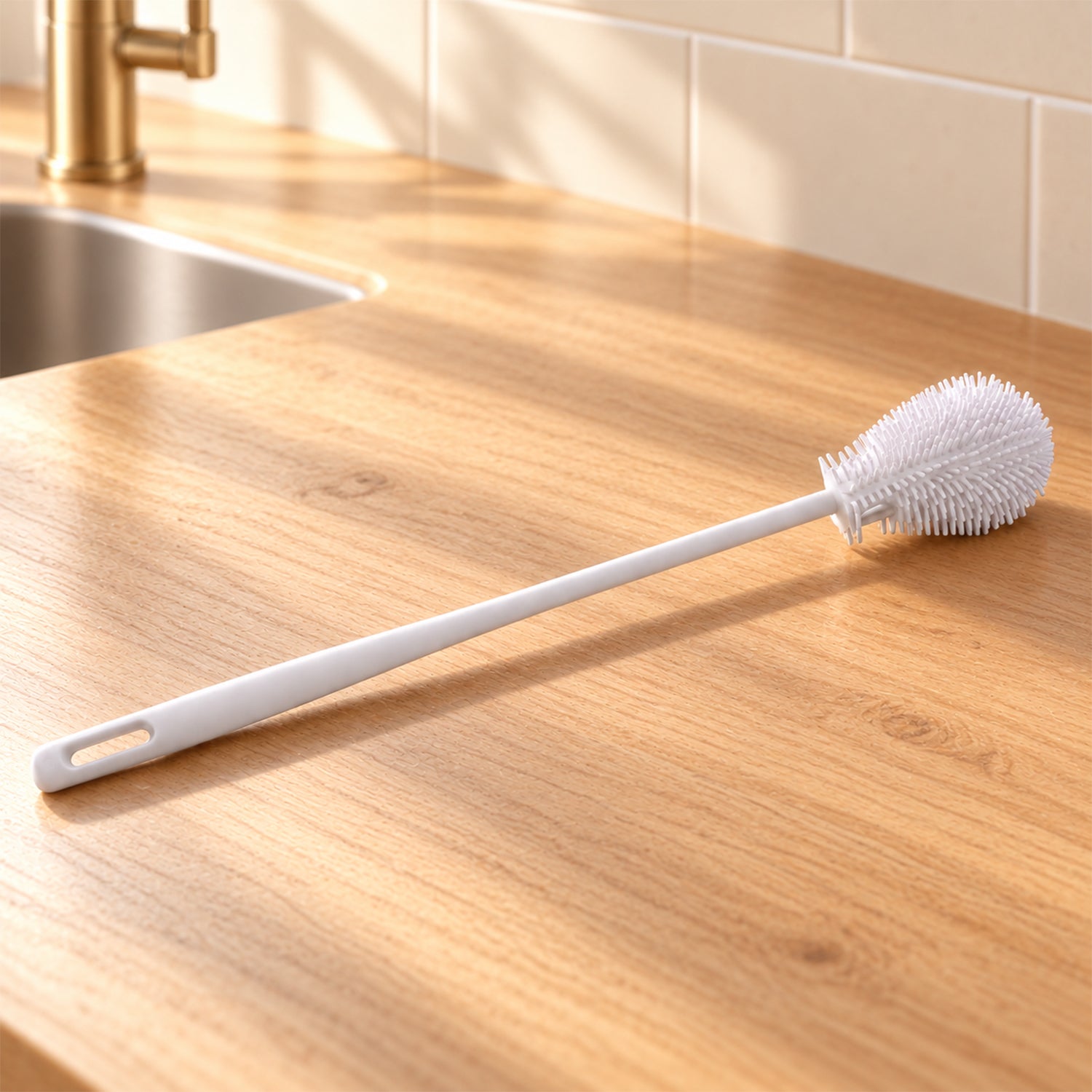 Silicone Cup and Bottle Cleaning Brush with Flexible Bristles for Kitchen (1 Pc)