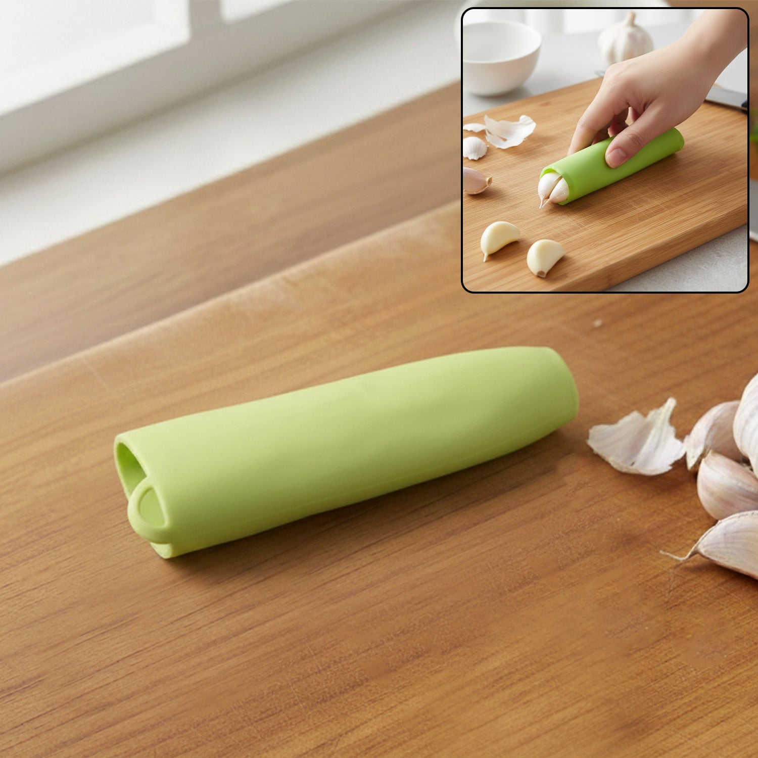 Silicone Garlic Peeler Tube Easy Hand Roller Peeling Tool (1 Pc)