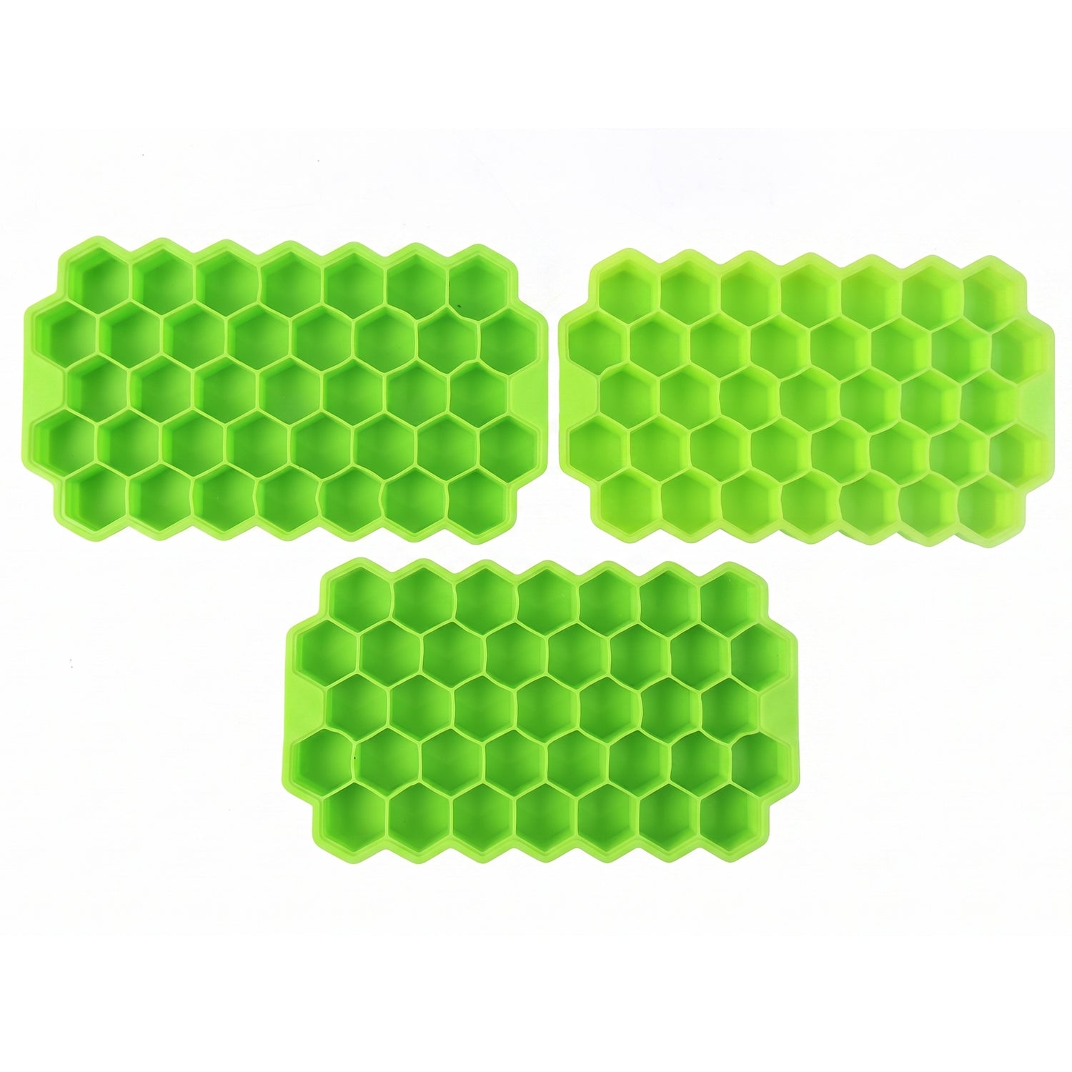 Silicone Honeycomb Ice Cube Tray 37 Cavity Flexible Mould for Freezer (3 Pc Set) view 4