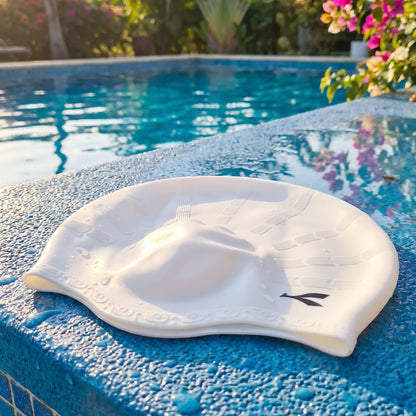 Waterproof swim cap protecting hair