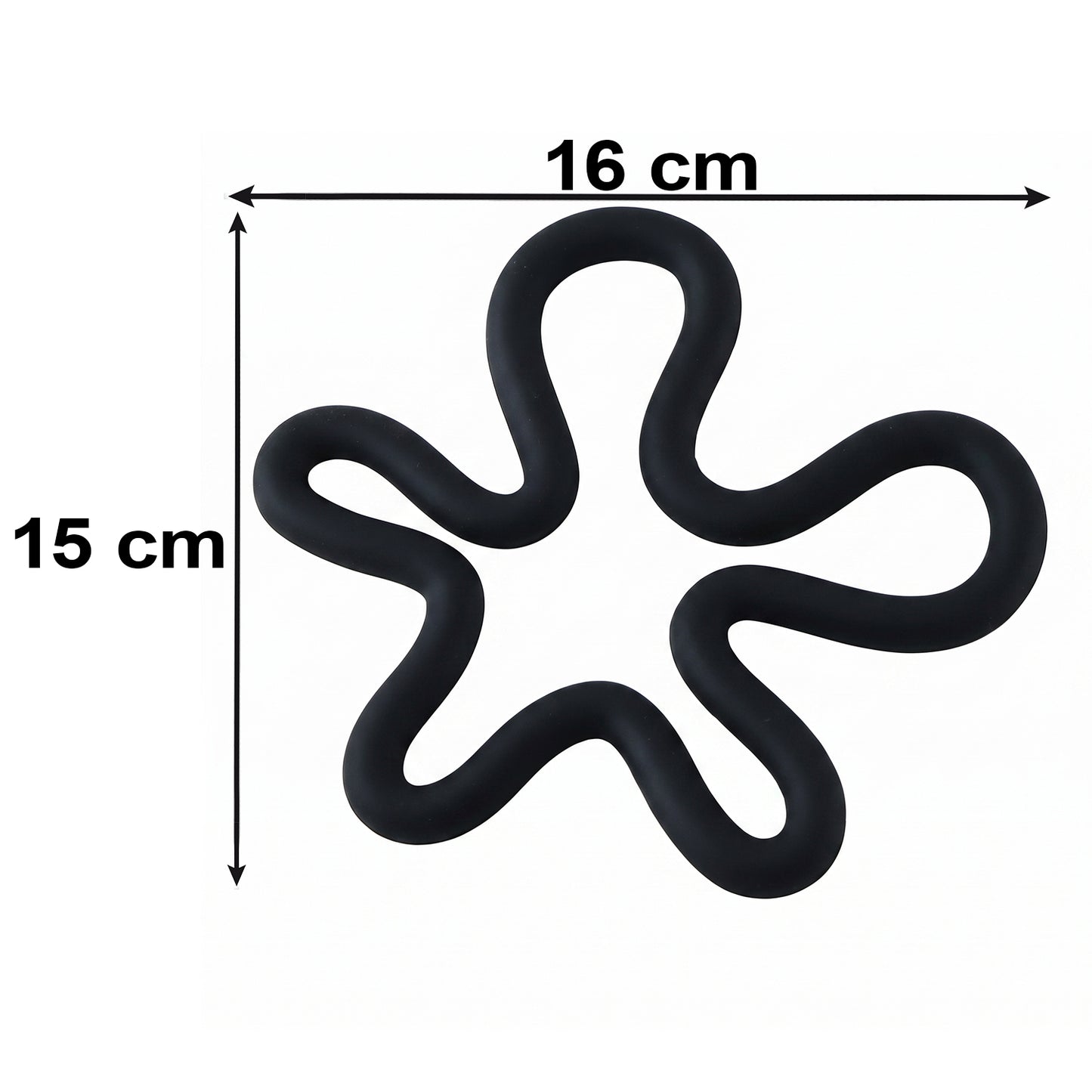 Silicone Flower Shape Hot Pot Holder Trivet Mat 16x15 Cm for Kitchen (1 Pc)
