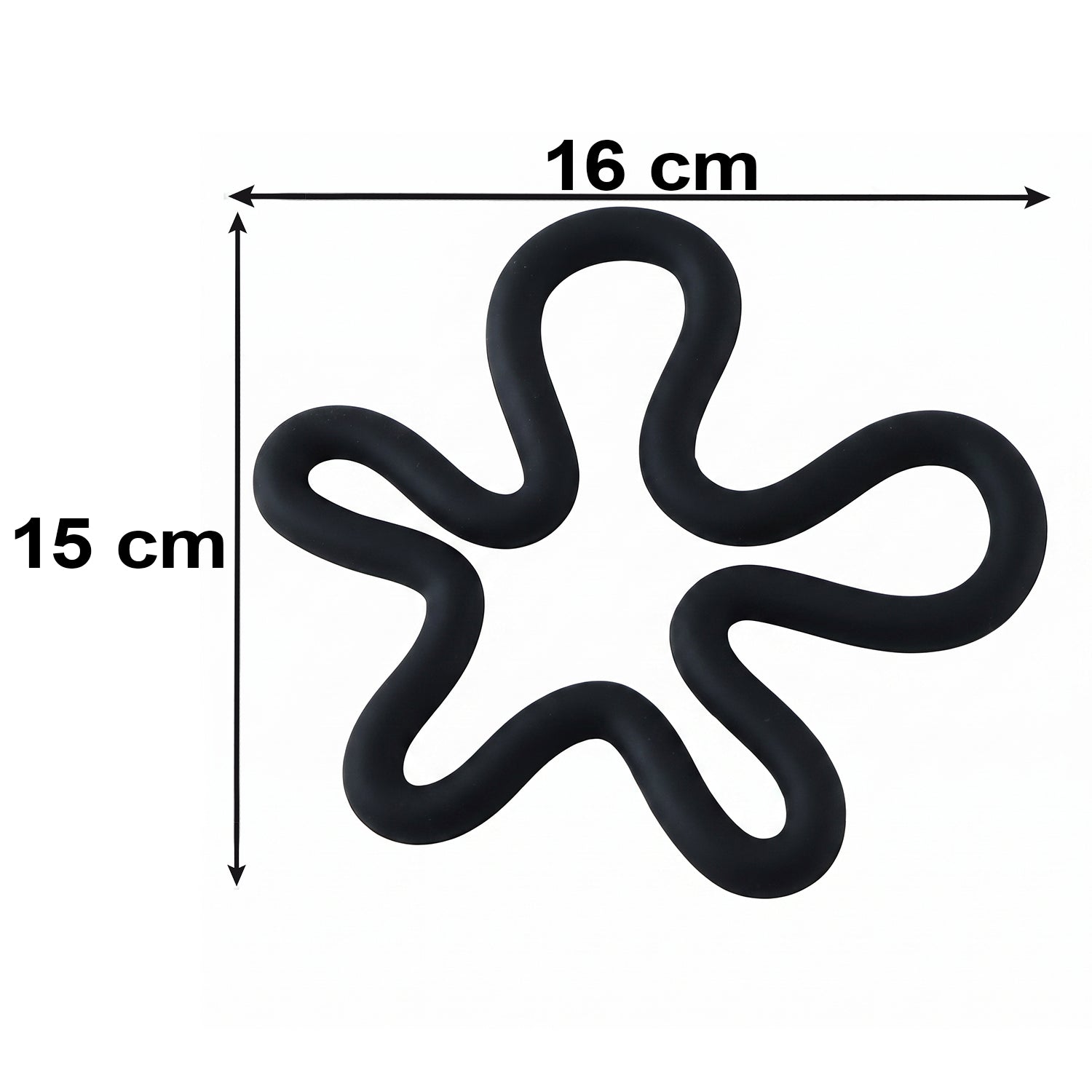 Silicone Flower Shape Hot Pot Holder Trivet Mat 16x15 Cm for Kitchen (1 Pc)