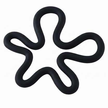 Silicone Flower Shape Hot Pot Holder Trivet Mat 16x15 Cm for Kitchen (1 Pc)