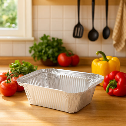 Freshee Aluminium Food Container with Lid — 450 ml — 10 Pc