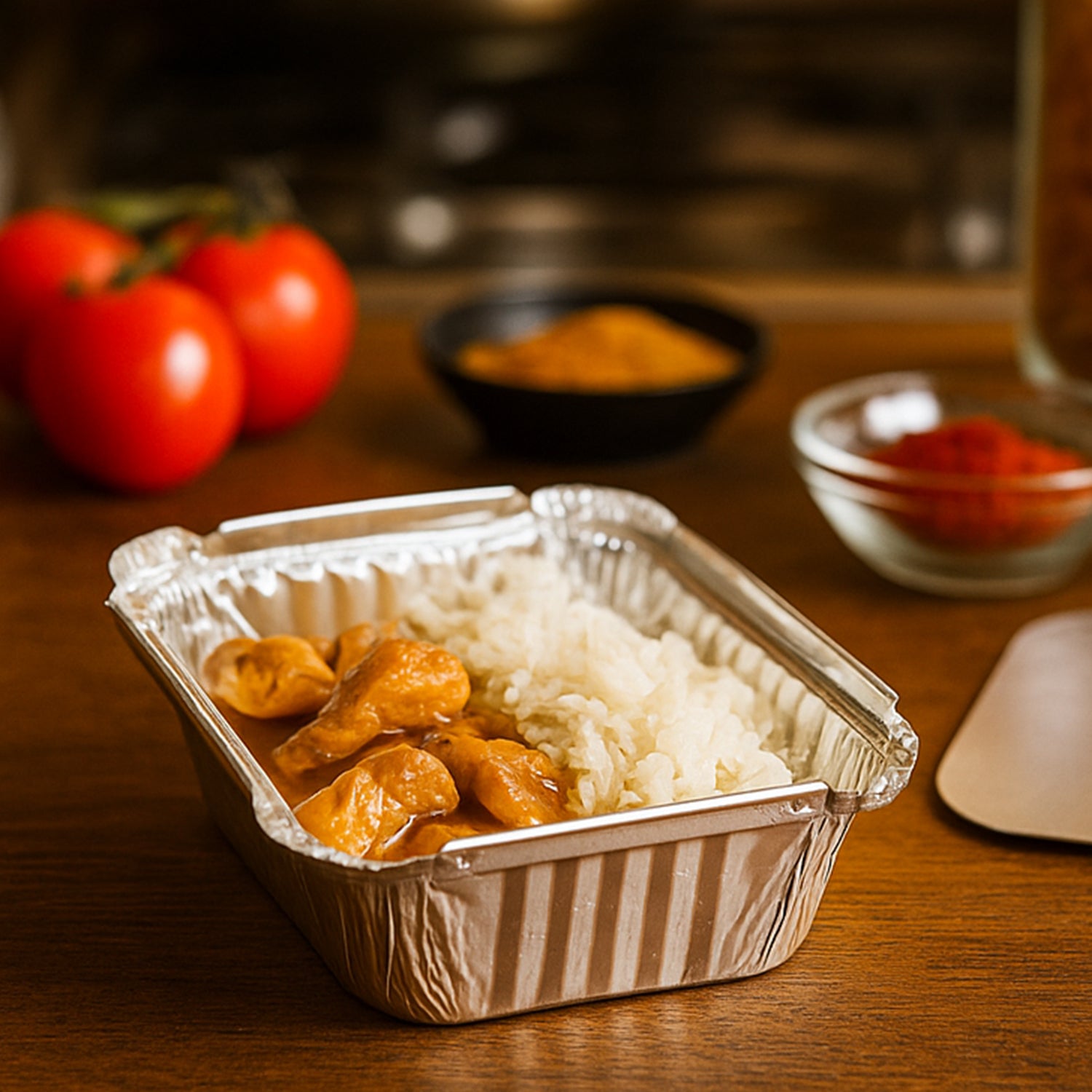 Disposable Aluminium Food Containers with Lids – 250 ml Capacity (Pack of 25)