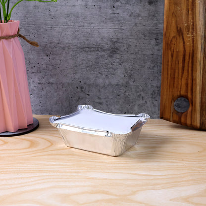 Disposable Aluminium Food Containers with Lids – 250 ml Capacity (Pack of 25)