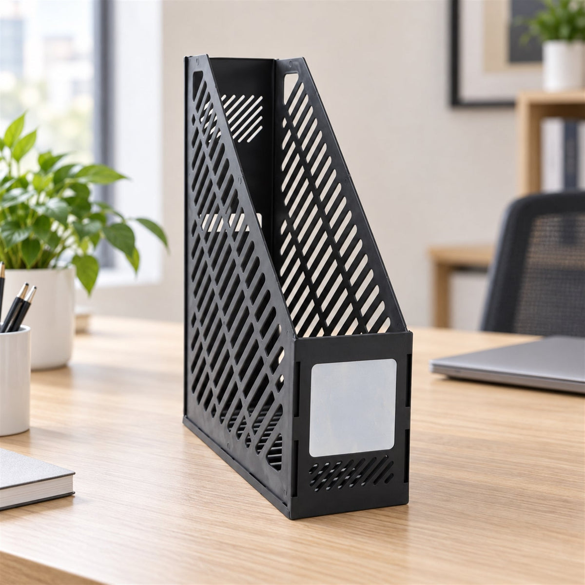 single compartment plastic desk document stand file organizer