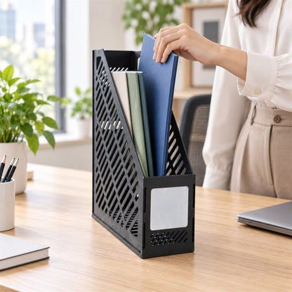 single compartment plastic desk document stand file organizer