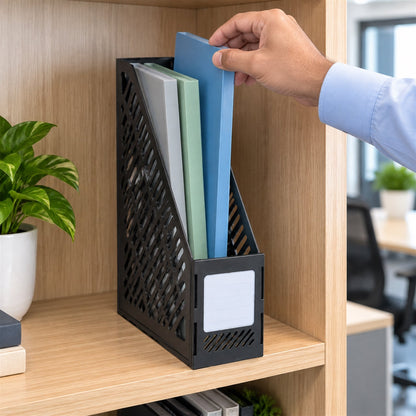 single compartment plastic desk document stand file organizer