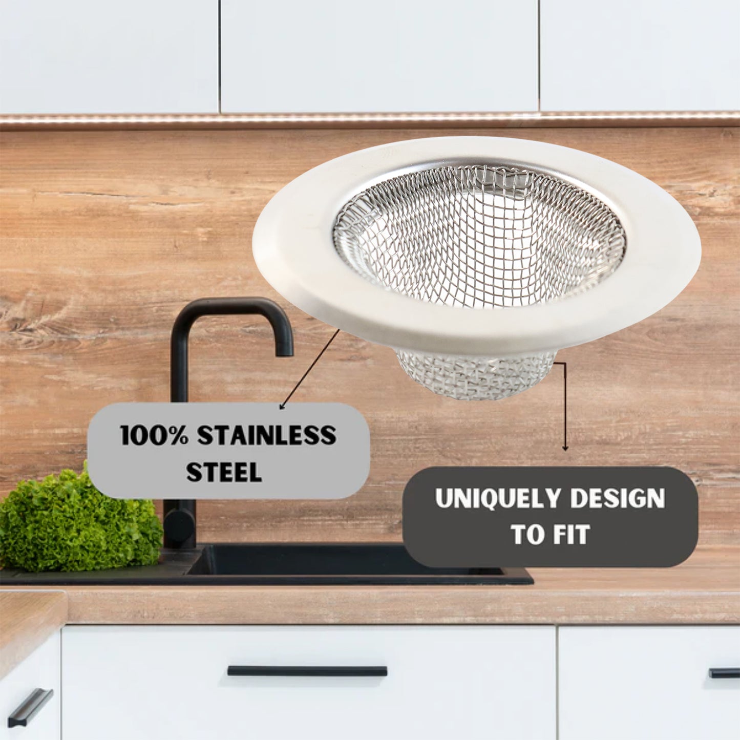 Stainless Steel Kitchen Sink Drain Strainer / Stopper (Extra Small (XS)/ 1 Pc)