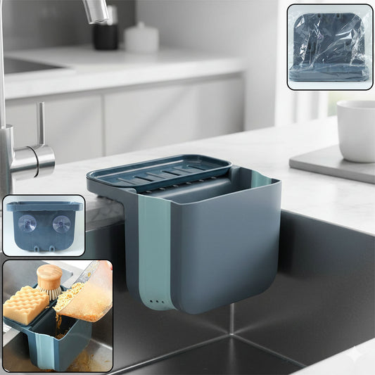 Multipurpose kitchen sink hanging storage basket