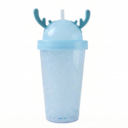 Reusable plastic tumbler with fun design and handle