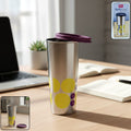 Stainless Steel Travel Tumbler 600 ML – Spill-Proof & Ergonomic