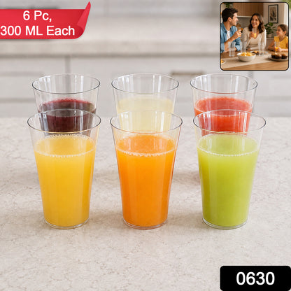 Plastic Juicy Glasses Set – 300ml Unbreakable | Serve Stellar