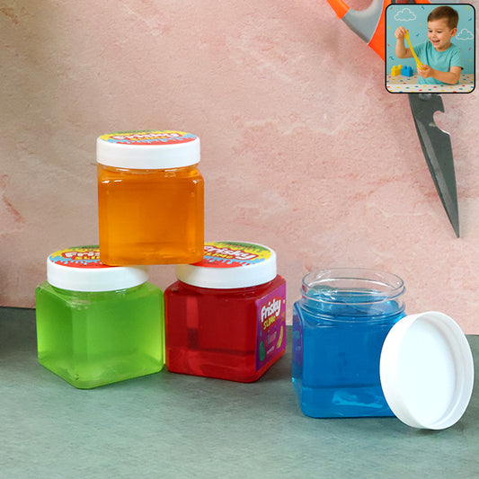 Khyati Frisky Clear Slime Stretchy, Soft & Fun Sensory Play Gel (1Pc/Mix Colour, 125 g)