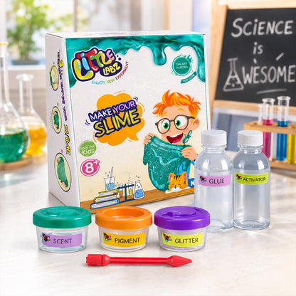 Little Labz Galaxy Saturn Mud Slime Kit for Kids | Fun Hands-On STEM Experiment Set (Color May Vary)
