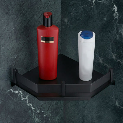 Premium Stainless Steel Wall Mounted Corner Shelf 9x9 Bathroom Organizer Rack