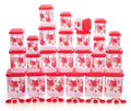 Airtight Food Storage Container Set – 24-Piece Floral Design