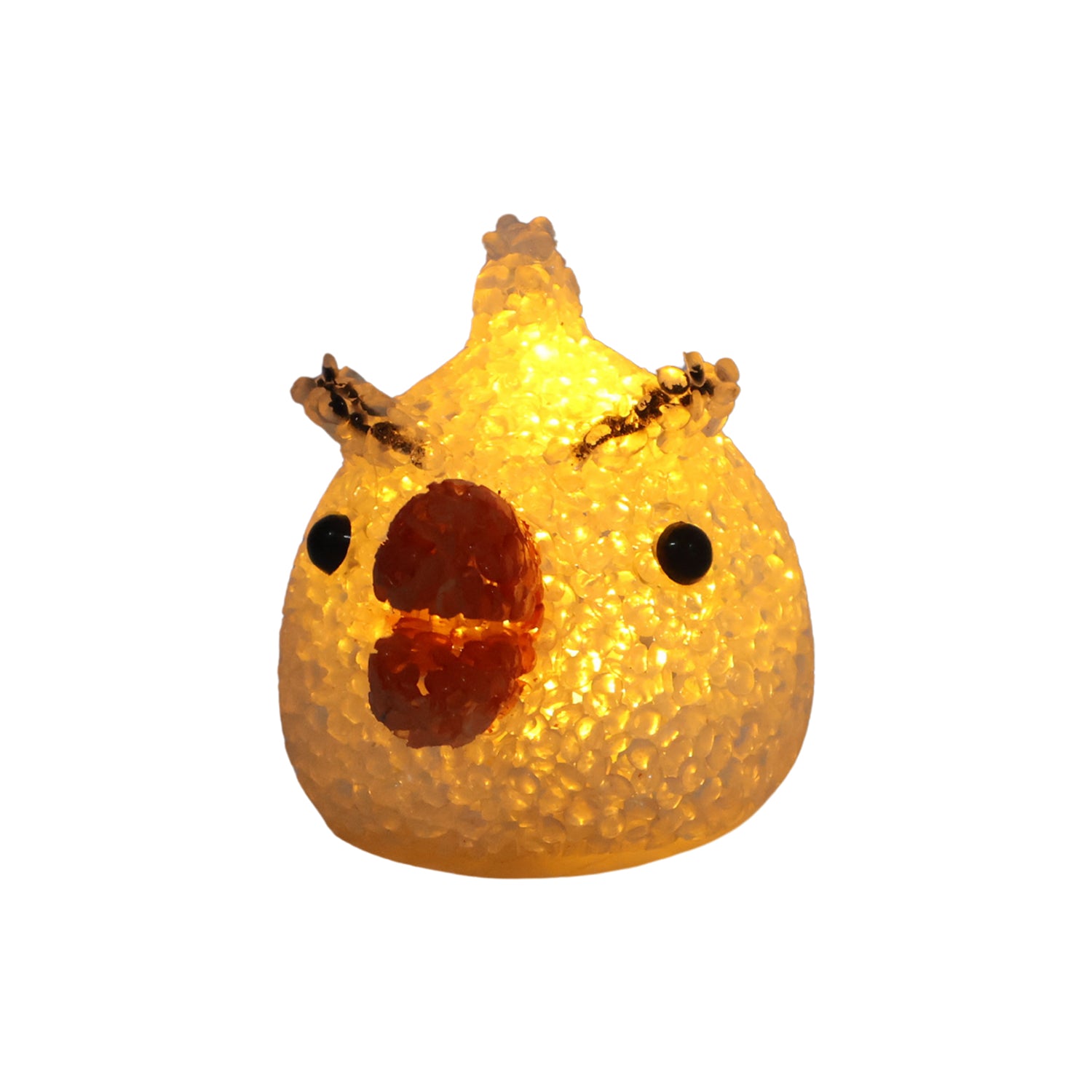 Cartoon Chick Shape LED Night Lamp Crystal Texture Warm Glow (1 Pc)