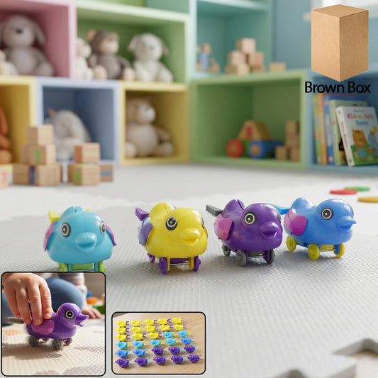 Small push back duck toy, Ejectable spring tail duck, Small DIY duck Toy (30 Pcs Set)